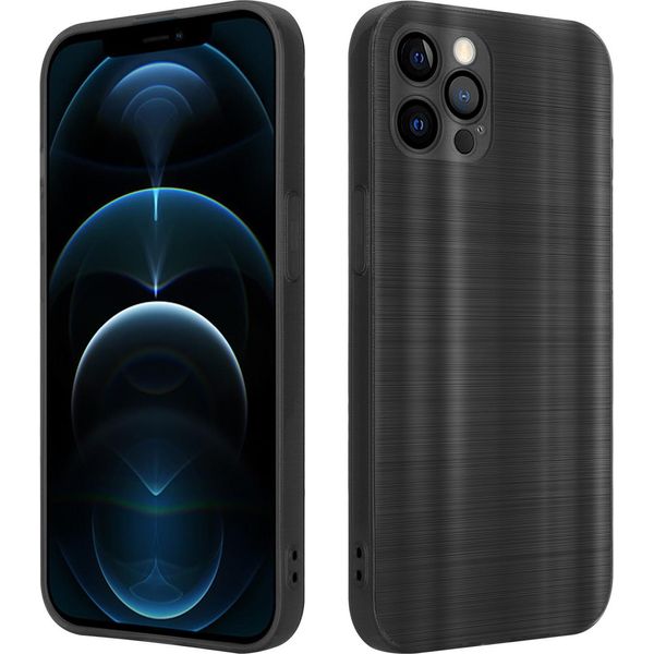 Cadorabo Custodia Per Apple Iphone 12 Pro Max Custodia Protettiva In Nero Custodia Per Telefono Cellulare Custodia In Silicone Tpu Custodia-image