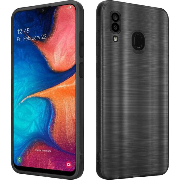 Cadorabo Cover Per Samsung Galaxy A20 / A30 / M10S Cover Protettiva In Nero Cover Per Telefono Cellulare Tpu Silicone Case Case-image