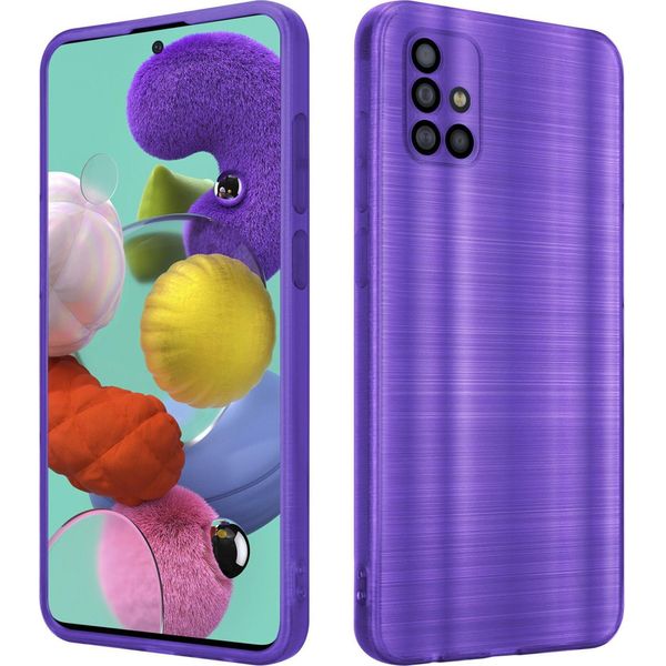 Cadorabo Copertura Per Samsung Galaxy A51 4G / M40S Copertura Protettiva In Viola Telefono Cellulare Copertura Tpu Custodia In Silicone Custodia-image