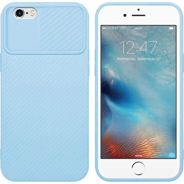 Cadorabo Custodia Per Apple Iphone 6 / 6S Custodia Protettiva In Blu Custodia Del Telefono Cellulare Custodia Tpu Copertura Fotocamera Protezione-image