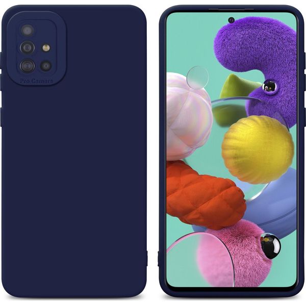 Cadorabo Cover Per Samsung Galaxy A51 4G / M40S Cover Protettiva In Tpu Blu Custodia In Silicone Custodia Per Cellulare-image