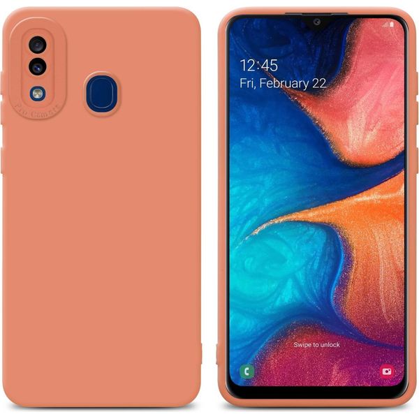 Cadorabo Cover Per Samsung Galaxy A20 / A30 / M10S Cover Protettiva In Tpu Arancione Custodia In Silicone Custodia Per Telefono Cellulare-image