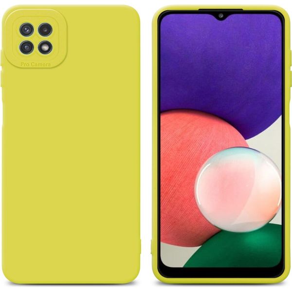 Cadorabo Cover Per Samsung Galaxy A22 5G Cover Protettiva In Tpu Giallo Custodia In Silicone Custodia Del Telefono Cellulare-image