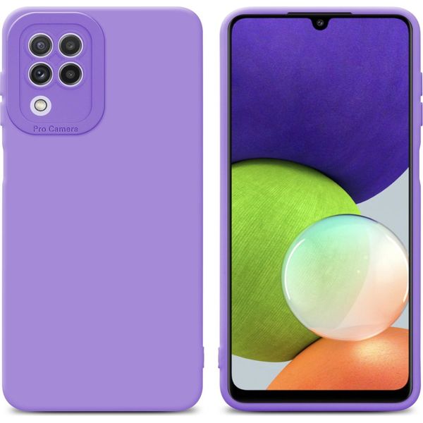 Cadorabo Cover Per Samsung Galaxy A22 4G Cover Protettiva In Silicone Tpu Viola Custodia Per Cellulare-image