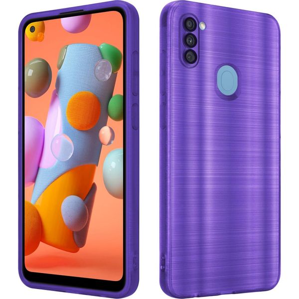 Cadorabo Cover Per Samsung Galaxy A11 / M11 Cover Protettiva In Viola Custodia Del Telefono Cellulare Tpu Custodia In Silicone Caso-image