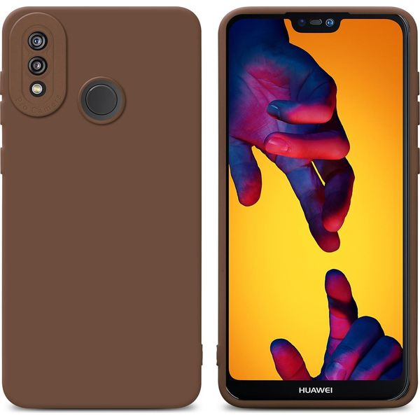 Cadorabo Cover Per Huawei P20 Lite 2018 / Nova 3E Cover Protettiva In Tpu Marrone Custodia In Silicone Custodia Per Cellulare-image