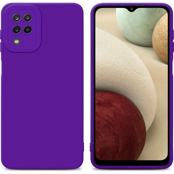 Cadorabo Cover Per Samsung Galaxy A12 / M12 Cover Protettiva In Tpu Viola Custodia In Silicone Custodia Del Telefono Cellulare-image