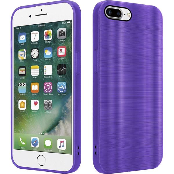 Cadorabo Custodia Per Apple Iphone 7 Plus / 7S Plus / 8 Plus Custodia Protettiva In Viola Custodia Del Telefono Cellulare Custodia In Silicone Tpu Custodia-image