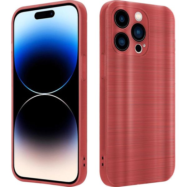 Cadorabo Custodia Per Apple Iphone 14 Pro Max Custodia Protettiva In Rosso Custodia Per Telefono Cellulare Custodia In Silicone Tpu Custodia-image