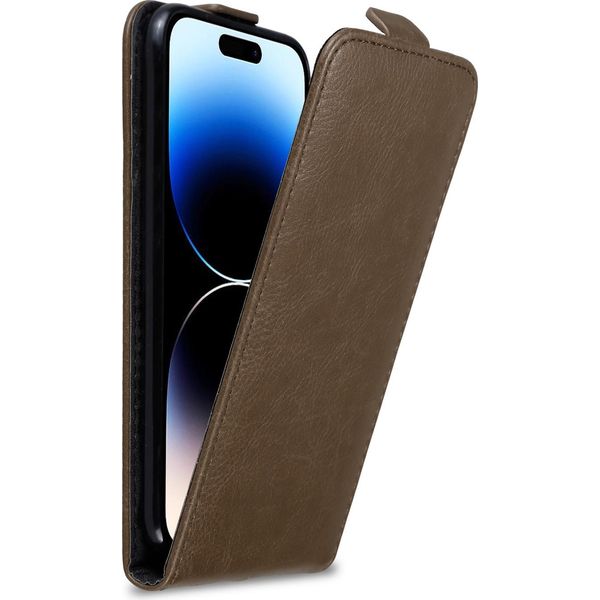 Custodia Cadorabo Per Apple Iphone 14 Pro Max Custodia Protettiva In Marrone Custodia Flip Per Telefono Cellulare Custodia Cover-image