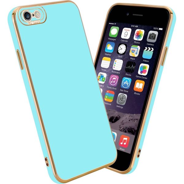 Custodia Cadorabo Per Apple Iphone 6 / 6S Custodia Protettiva In Turchese Custodia Del Telefono Cellulare Cover Case Tpu Protezione Fotocamera-image