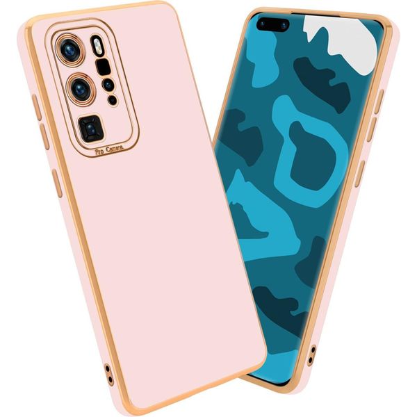 Cadorabo Custodia Per Huawei P40 Pro / P40 Pro+ Custodia Protettiva In Rosa Custodia Del Telefono Cellulare Custodia Cover Case Tpu Camera Protection-image