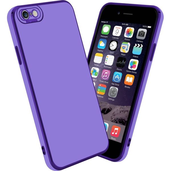 Cadorabo Custodia Per Apple Iphone 6 Plus / 6S Plus Custodia Protettiva In Viola Custodia Custodia Del Telefono Cellulare Custodia Cover Case Tpu Camera Protection-image