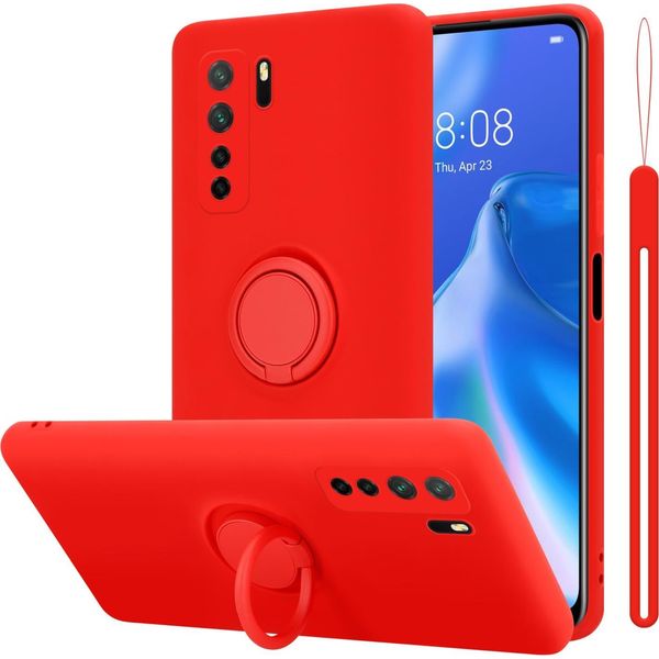 Cadorabo Cover Per Huawei P40 Lite 5G / Nova 7 Se Cover Protettiva In Rosso Custodia Per Cellulare Tpu Case Cover-image