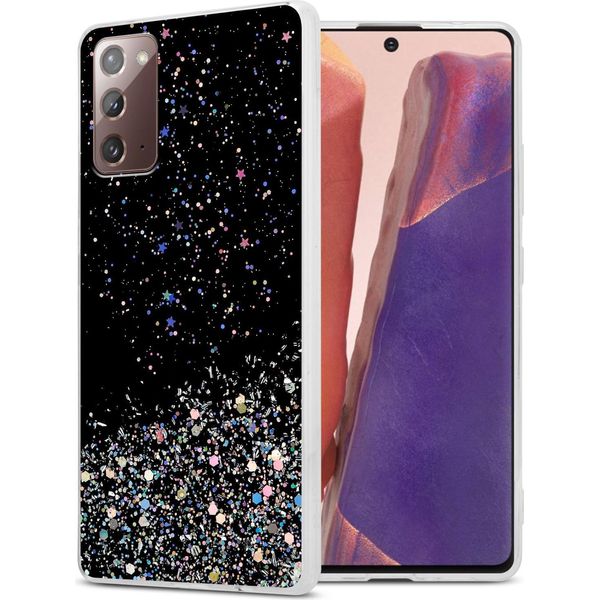 Cadorabo Cover Per Samsung Galaxy Note 20 Cover Protettiva In Nero Custodia Per Telefono Cellulare Tpu Custodia Glitter Cover Glitter-image