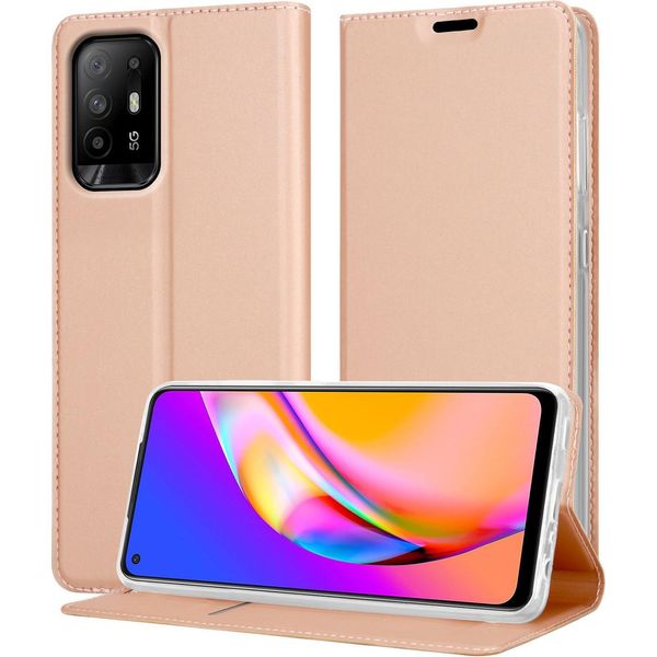 Cadorabo Custodia Per Cellulare Per Oppo A94 5G Custodia Protettiva In Rosa Cover Etui Book Case Booklet-image