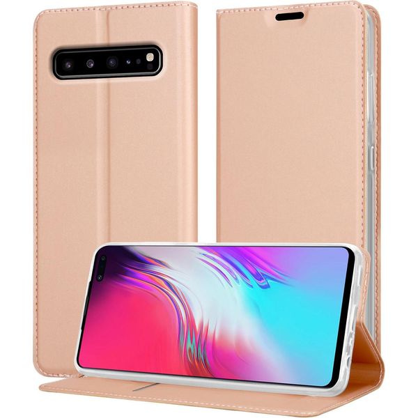 Cadorabo Custodia Per Cellulare Per Samsung Galaxy S10 5G Custodia Protettiva In Rosa Cover Etui Book Case Booklet-image