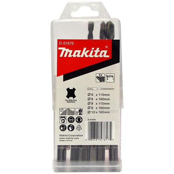 Makita D-61678 Set Di Punte Per Trapano Sds-Plus Da 5 Pezzi-image