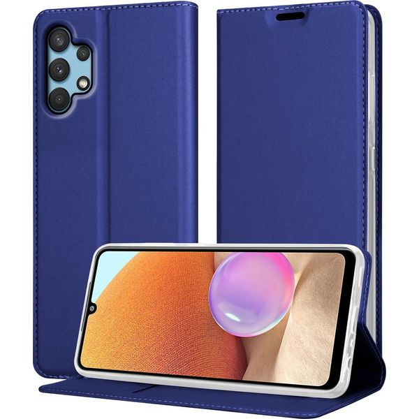 Cadorabo Custodia Per Cellulare Per Samsung Galaxy A32 4G Custodia Protettiva In Blu Cover Etui Book Case Booklet-image