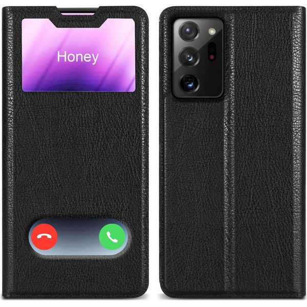 Cadorabo Custodia Protettiva Per Samsung Galaxy Note 20 Ultra Cover In Nero Custodia Per Cellulare Custodia A Libro Cover Etui-image