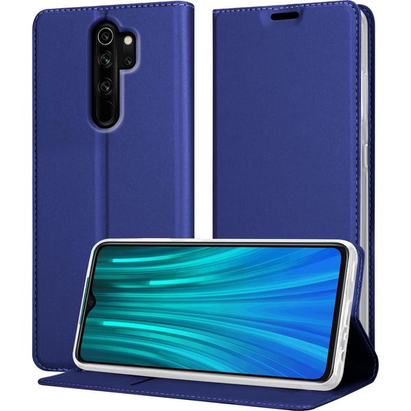 Cadorabo Custodia Per Cellulare Per Xiaomi Redmi Note 8 Pro Custodia Protettiva In Blu Cover Etui Book Case Booklet-image