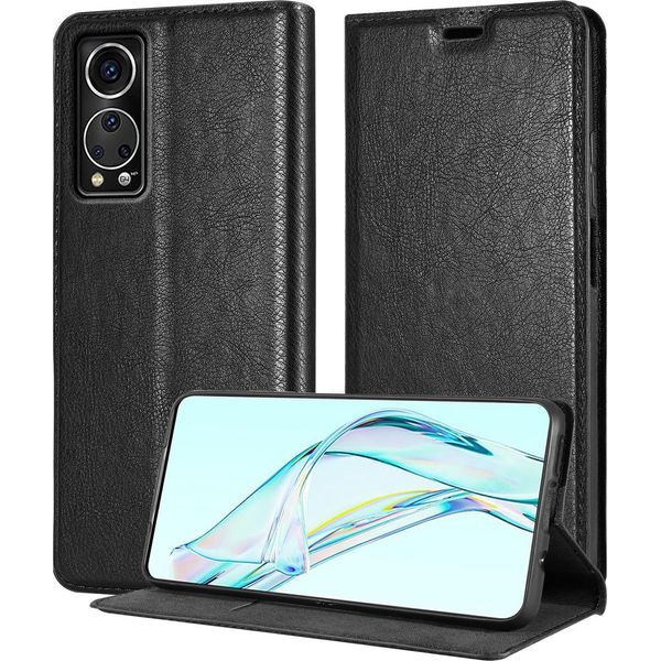 Cadorabo Custodia Per Zte Axon 30 Custodia Protettiva In Nero Custodia Per Cellulare Custodia Cover Chiusura Magnetica-image