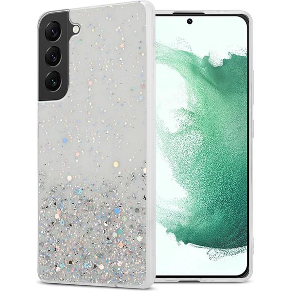 Custodia Cadorabo Per Samsung Galaxy S22 Plus Custodia Protettiva In Tpu Trasparente Custodia Per Cellulare Custodia Cover Glitter Glitter-image