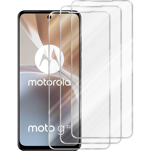 Cadorabo 3X Pellicola Protettiva Per Motorola Moto G32 In Crystal Clear Pellicola Temperata Protettiva Dello Schermo Blindata-image