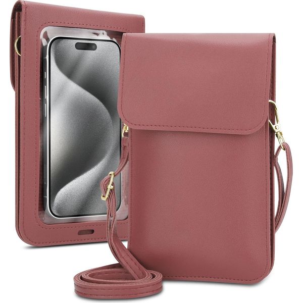 Borsa Per Telefono Cellulare Per Meizu 16 Piccola Borsa Con Scomparto Per Telefono Cellulare E Finestra, Copertura Per Telefono Cellulare Borsa A Tracolla Da Donna-image