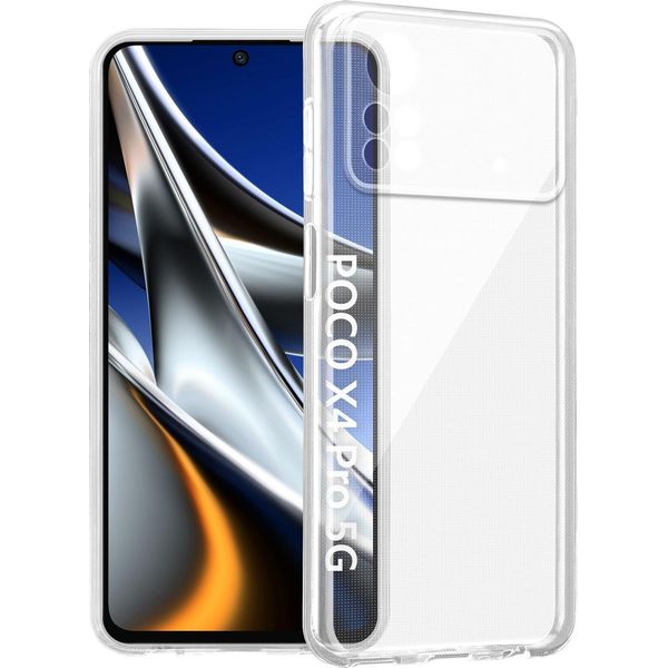 Custodia Cadorabo Per Xiaomi Poco X4 Pro In Full Transparent Custodia Protettiva In Tpu Flessibile In Silicone Cover Cover Telefono Cellulare-image