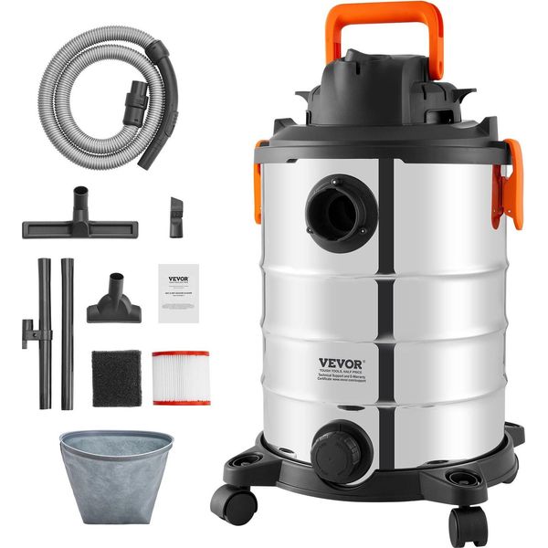 Aspirapolvere A Umido/Secco Aspirapolvere Industriale 30L 6PS 1200W Argento-image