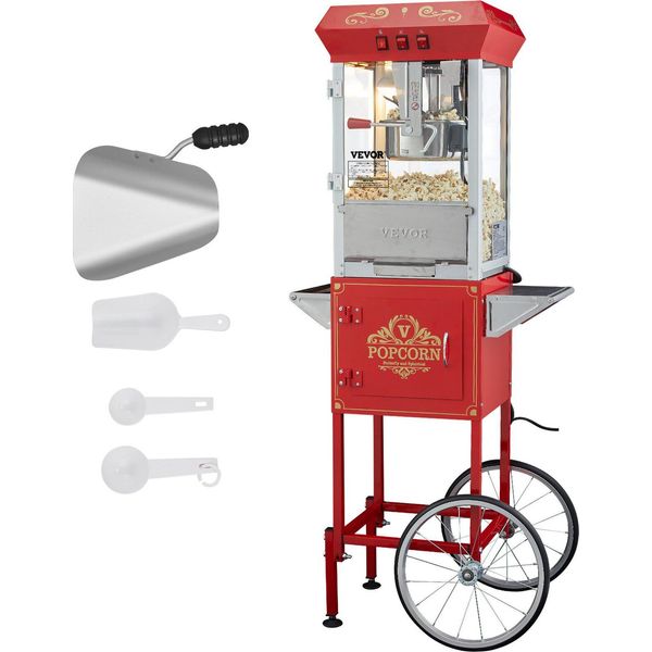 Macchina Per Popcorn Macchina Per Popcorn Con Carrello 850W Popcorn 8Oz-image
