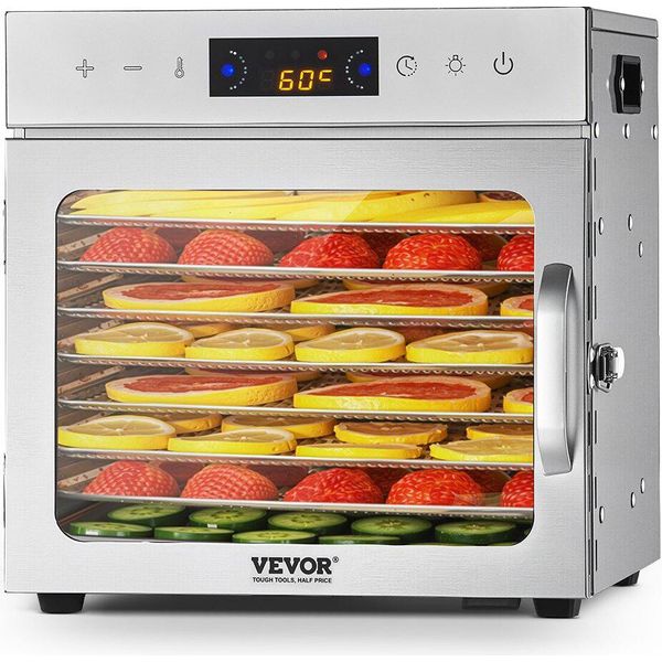 Disidratatore 8 Vaschette In Acciaio Inox 400W Per Frutta Secca-image