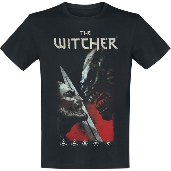Maglietta The Witcher Herren La Maledizione Dei Corvi Schwarz M-image