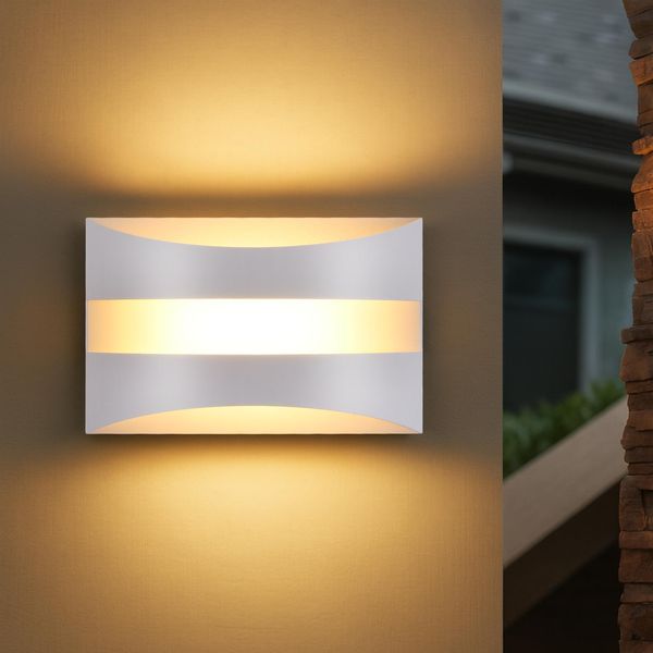 Zmh Lampada Da Parete A Led Bianca Per Interni - Lampada Da Parete Design Moderno 3000K Bianco Caldo Illuminazione Da Parete 5W Luci Su E Giù Luci Da Parete Per Camera Da Letto Corridoio Scale-image