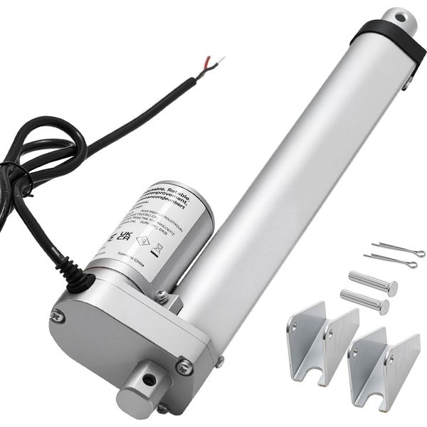 Attuatore Lineare Vevor 12 V, Motore Lineare Da 203,2 Mm Con 15 Mm/S, Attuatore Lineare Da 1000 N, Attuatori A Tecnologia Lineare Con Protezione IP54 E Staffa Di Montaggio Per Il Sollevamento Di Scrivanie, Sedie Reclinabili, Apriporta A Finestra-image