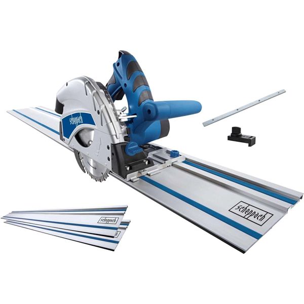 Scheppach PL55 Sega A Tuffo Incl. Guida 2X700Mm E Accessori | 1200W | Profondità Di Taglio 55Mm | Lama Ø160Mm 24Z | Sega Circolare A Tuffo Sega Circolare Portatile-image