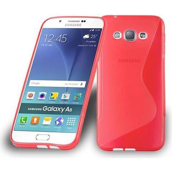 Cadorabo Cover Protettiva Per Samsung Galaxy A8 2015 Cover In Rosso Custodia Del Telefono Cellulare Tpu Custodia In Silicone-image