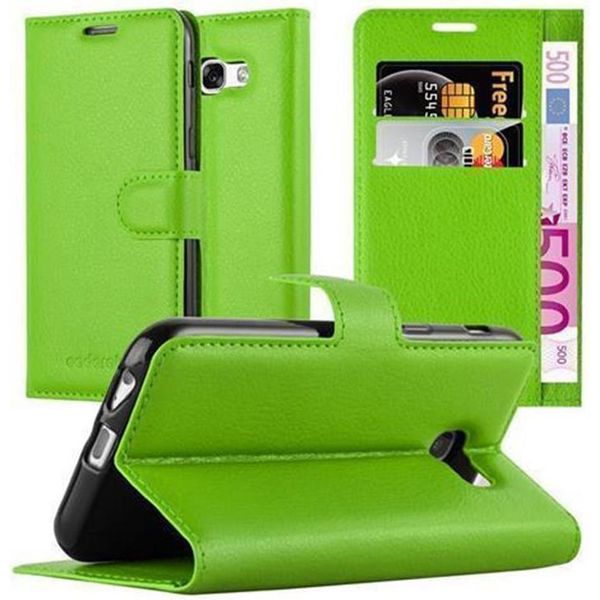 Cadorabo Custodia Per Samsung Galaxy A3 2017 Custodia Protettiva In Verde Custodia Per Cellulare Cover Chiusura Magnetica-image