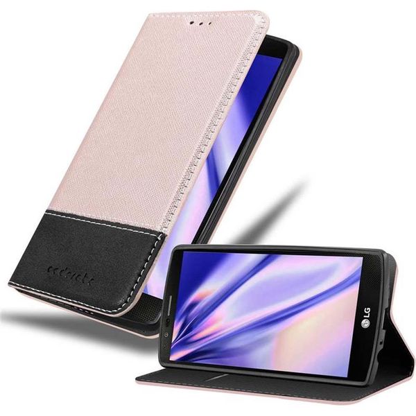Cadorabo Custodia Per Lg G4 / G4 Plus Custodia Protettiva In Rosa Shandy Custodia Book Case Custodia In Similcuoio-image