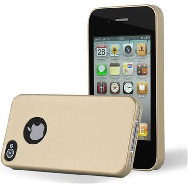 Cadorabo Custodia Protettiva Per Apple Iphone 4 / 4S In Oro Custodia Del Telefono Cellulare Custodia In Silicone Tpu Custodia Cover-image