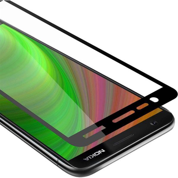 Cadorabo Pellicola Blindata Per Nokia 3.1 2018 Pellicola Protettiva In Nero A Schermo Intero Vetro Temperato Di Protezione Display-image