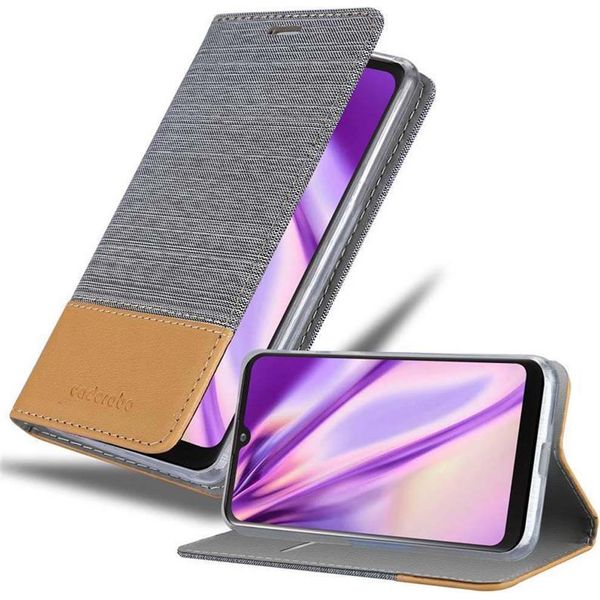 Custodia Cadorabo Per Lg K50 Custodia Protettiva In Grigio Custodia Per Cellulare Custodia A Libro Cover-image