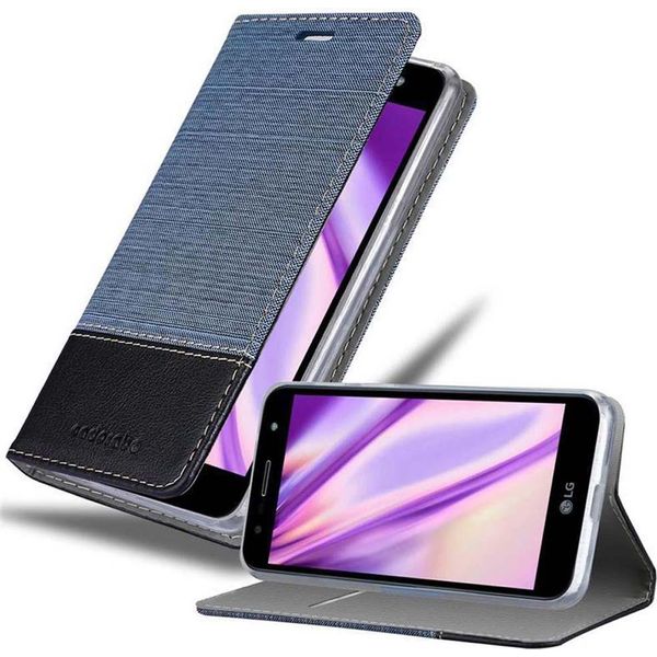 Cadorabo Custodia Per Lg X Power 3 Custodia Protettiva In Blu Custodia Per Telefono Cellulare Custodia A Libro Cover-image