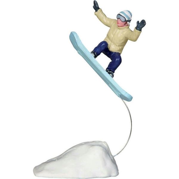 Lemax Villaggio Di Natale Snowboarder Casa Di Natale Decorazione Invernale Figure Di Natale-image