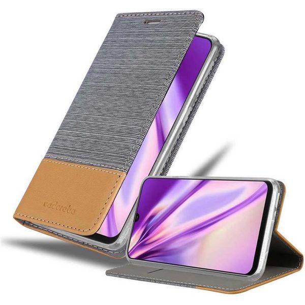 Cadorabo Custodia Per Samsung Galaxy M21 / M30S Custodia Protettiva In Grigio Custodia Per Cellulare Custodia A Libro Cover-image