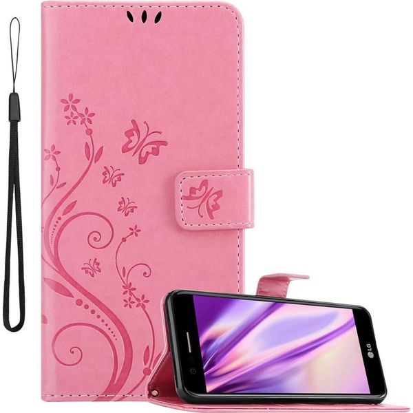 Cadorabo Cover Per Lg K10 2018 / K11 / K11 Plus Cover Protettiva In Rosa Cover Protettiva Cover Per Cellulare Cover Fiori Custodia Fiore-image