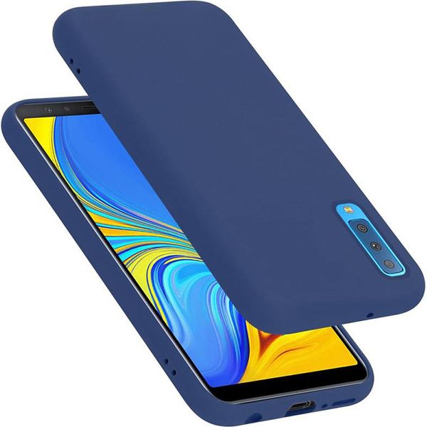 Cadorabo Custodia Protettiva Per Samsung Galaxy A7 2018 Custodia In Blu Telefono Cellulare Custodia Cover Tpu Etui-image