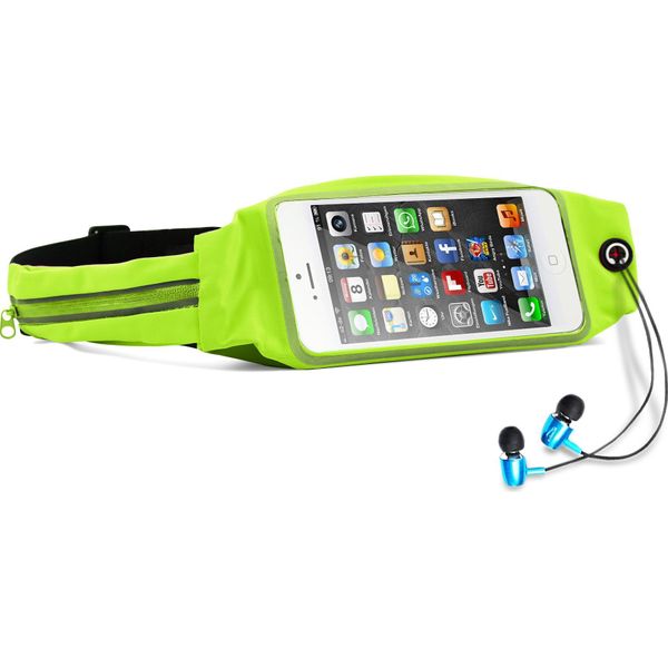 Cadorabo Sport Bum Bag In Giallo Borsa Da Anca Regolabile In Lunghezza Borsa Da Cintura Borsa Per Cellulare-image