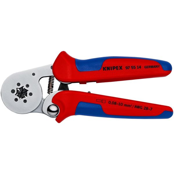 Knipex 97 55 14 Pinza Autoregolante Per Capicorda Con Entrata Laterale Con Manicotti Multicomponente Cromati 180 Mm-image